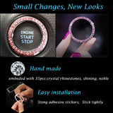 Bling Car Accessories - 4 Pieces - Pink