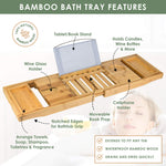 Bamboo Bathtub Caddy Tray